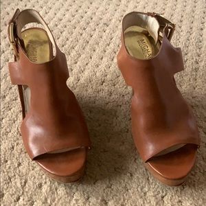 Michael Kors leather wedge sandal!